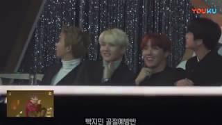 BTS Reaction to Wanna One Energetic amp Twilight  GDA 2018 [upl. by Ellehs]