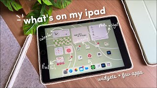 ✨ WHATS ON MY IPAD  9th gen widgets favorite apps aesthetic [upl. by Egroj367]