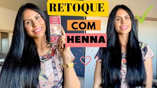 PINTANDO O CABELO DE PRETO COM HENNA RETOQUE [upl. by Ordnaxela476]