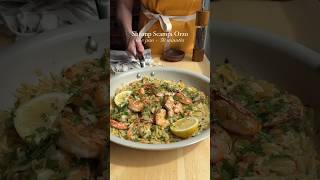 Shrimp Scampi Orzo orzo shrimpsrecipe shrimps viralrecipe cooking food recipe shortsfeed [upl. by Irme]