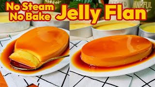 No Bake No Steam JELLY FLAN RECIPE [upl. by Ynogoham]