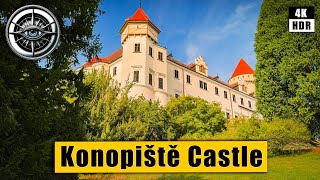 Walking Tour of Konopiště Castle  The last residence of Franz Ferdinand 🇨🇿 Czech Republic 4k HDR [upl. by Rizzi336]