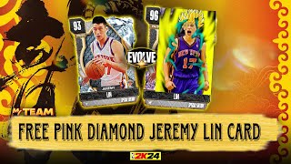 NBA 2k24 How to Get Jeremy Lin Pink Diamond EVO Card in MyTeam [upl. by Boehmer]