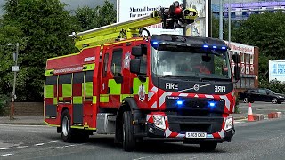 Emergency One Scorpion Water Tower Turnout  Greater Manchester Fire amp Rescue Service [upl. by Ayanaj]