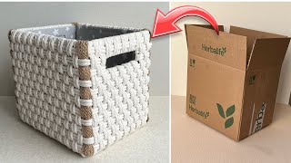 WHY BUY EXPENSIVE BASKETS IN STORES WHEN YOU CAN MAKE IT YOURSELF  IDEA FROM CARDBOARD [upl. by Seumas807]