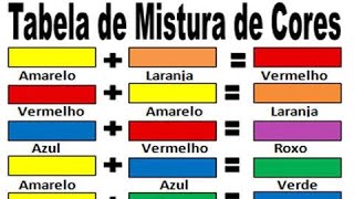 Mistura de Cores e Formar outras Cores  Mistura de cores e Resultados [upl. by Nixon]