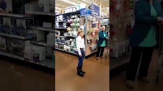 Cowboy Kid Yodeling in Walmart [upl. by Drusy419]