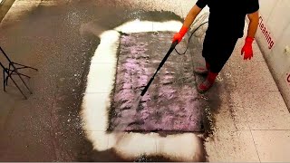 Extremely rotten incredible dirty carpet cleaning satisfying ASMR [upl. by Yerag]