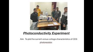 Photoconductivity Experiment [upl. by Filia]