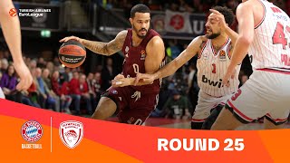 FC Bayern MunichOlympiacos Piraeus  Round 25 Highlights  202324 Turkish Airlines EuroLeague [upl. by Dnarud783]