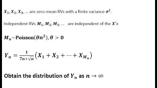 Convergence in distribution of a sum with a Poissondistributed number of terms [upl. by Eta]