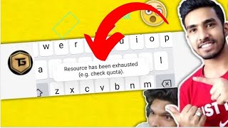 recource has been exhausted egcheck queta  youtube comment problem solved Technogamerz [upl. by Aihsotan]