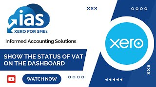 Xero Tips  How to show the status of VAT on the Dashboard [upl. by Braswell]