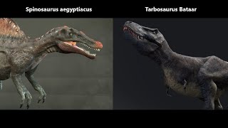 Spinosaurus aegyptiacus vs Tarbosaurus Bataar Real Life [upl. by Codee406]