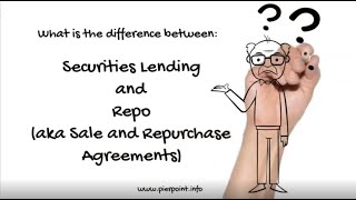 Securities Lending versus Repo [upl. by Airdnna]