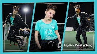 MILLIE BOBBY BROWN surprises ⚽ girls amp joins WePlayStrong squad [upl. by Atekin167]