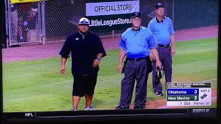 Little League Umpire  BatterRunner Interference [upl. by Yekcim]