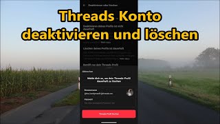 Threads Account löschen oder deaktivieren  So geht´s Tutorial Threads [upl. by Des]