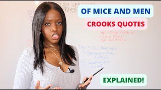 Of Mice amp Men Crooks Character Quotes amp WordLevel Analysis  GCSE English Mock Exams Revision [upl. by Yunick]