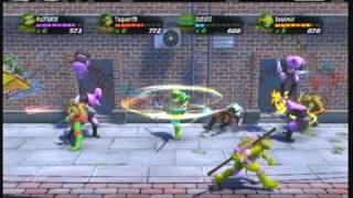 TMNT Turtles in Time RS Xbox 360 4 Player Coop Stage 02 Alleycat Blues [upl. by Asssilem]