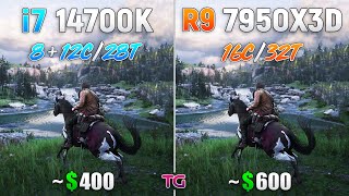 Core i7 14700K vs Ryzen 9 7950X3D  Test in 10 Games [upl. by Sitoiganap997]