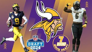 Making moves in Minnesota  Minnesota Vikings 7 Round Mock Draft with trades nfl football [upl. by Kenton463]