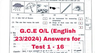 GCE OL English language202423  Answers Test 1  16 [upl. by Behlke]