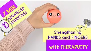 HAND STRENGTHENING with Theraputty l ADVANCED l OT Teletherapy l Handwriting Muscle Warm Up [upl. by Yadrahc]