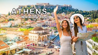 Athens Greece Walking Tour 🇬🇷 4k Ultra HD 60fps – With Captions [upl. by Roht584]