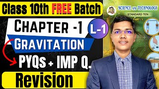 L1 1Gravitation Class 10th Science Part1 All PYQs Solved Examples by newindianera class10 [upl. by Kalli]