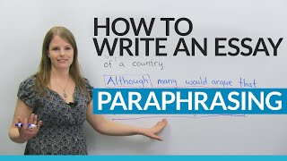 How to write a good essay Paraphrasing the question [upl. by Enoyrt114]