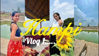 Hyderabad to Hampi Vlog 1 Sunflower Field Stay recommendation  Cafes to visit  Things to do [upl. by Dorkas]