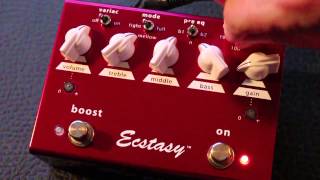 Bogner Ecstasy Red Pedal  GUITAR Demo [upl. by Tirb]