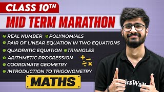 Complete CBSE Maths  Class 10th  MID Term in One Shot  Marathon Series 🔥 [upl. by Salim]