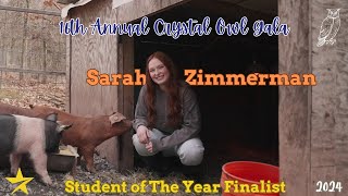 2024 SOTY Finalist Sarah Zimmerman [upl. by Htyderem]