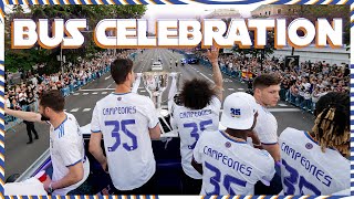 INSIDE Real Madrids BUS CELEBRATIONS  LaLiga champions [upl. by Ecnaiva]