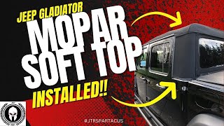 Jeep Gladiator Mopar Soft Top Install [upl. by Raffaj488]