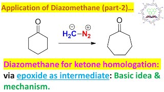 Application of Diazomethane Part 2 Ketone Homologatation one carbon enhancement [upl. by Irafat391]