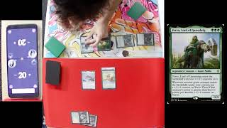 Playing Paper Pioneer Mono Green Stompy vs Selesnya Auras [upl. by Oinotnaocram756]