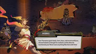 Hermes saw Thanatos crack a smile when he mentioned Zagreus  Hades [upl. by Jaan347]