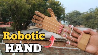 How To Make Robotic Arm Using Cardboard  Robotic Hand Science Projects [upl. by Romaine]