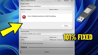 Error  Undetermined error while formatting When Using Rufus  How To Fix rufus During Formatting✅ [upl. by Anead]