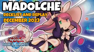 MADOLCHE DUEL LINKS  DECEMBER 2023 RANKED DUEL REPLAY AND DECKLIST YUGIOH [upl. by Talyah247]