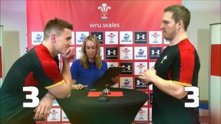 5 Second Challenge Jonathan Davies v Gethin Jenkins  WRU TV [upl. by Nhguaval]