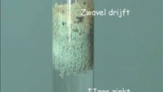 H5  Synthese van ijzersulfide uit ijzer en zwavel [upl. by Drofnats]