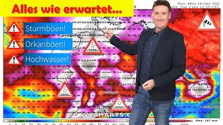 Weihnachten im Extrem Orkanböen Hochwasser und eine Schneedecke rund im Hamburg ECMWF will weiß [upl. by Emmalyn]