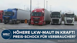 LKWMAUT Kommt der PreisSchock Speditionen rechnen mit höheren Kosten für Verbraucher [upl. by Gage511]