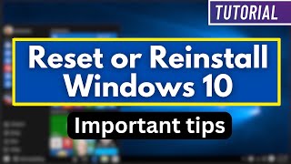 How to reset and reinstall Windows 10 from the Cloud [upl. by Statis]