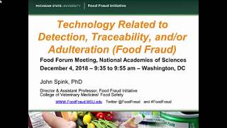 NAS2018 food fraud spink v1 [upl. by Eemak]