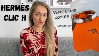 HERMÈS CLIC H BRACELET  1 year review and wear amp tear update  Worth it  Lesley Adina [upl. by Malin757]